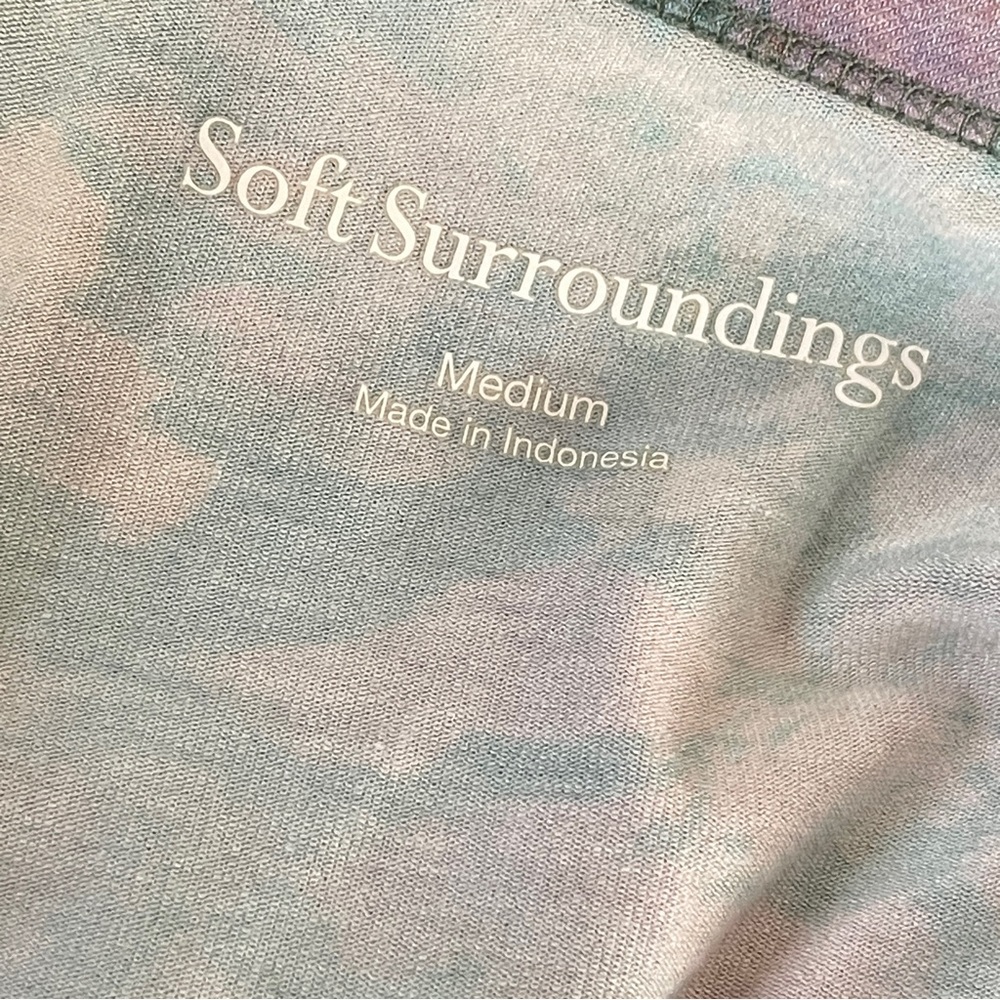 ❌SOFT SURROUNDINGS Sleeveless Santiago Maxi Dress Watercolor Style Print, Medium - Picture 10 of 12